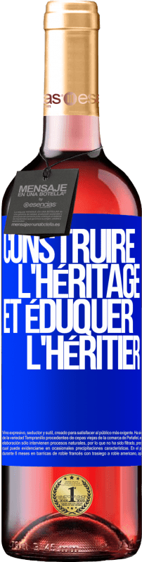 29,95 € | Vin rosé Édition ROSÉ Construis l'héritage et élève l'héritier Étiquette Bleue. Étiquette personnalisable Vin jeune Récolte 2024 Tempranillo