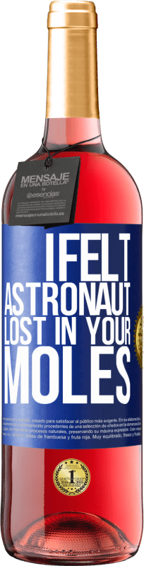 29,95 € | ロゼワイン ROSÉエディション あなたのほくろで失われた宇宙飛行士を感じた 青いタグ. カスタマイズ可能なラベル 若いワイン 収穫 2023 Tempranillo