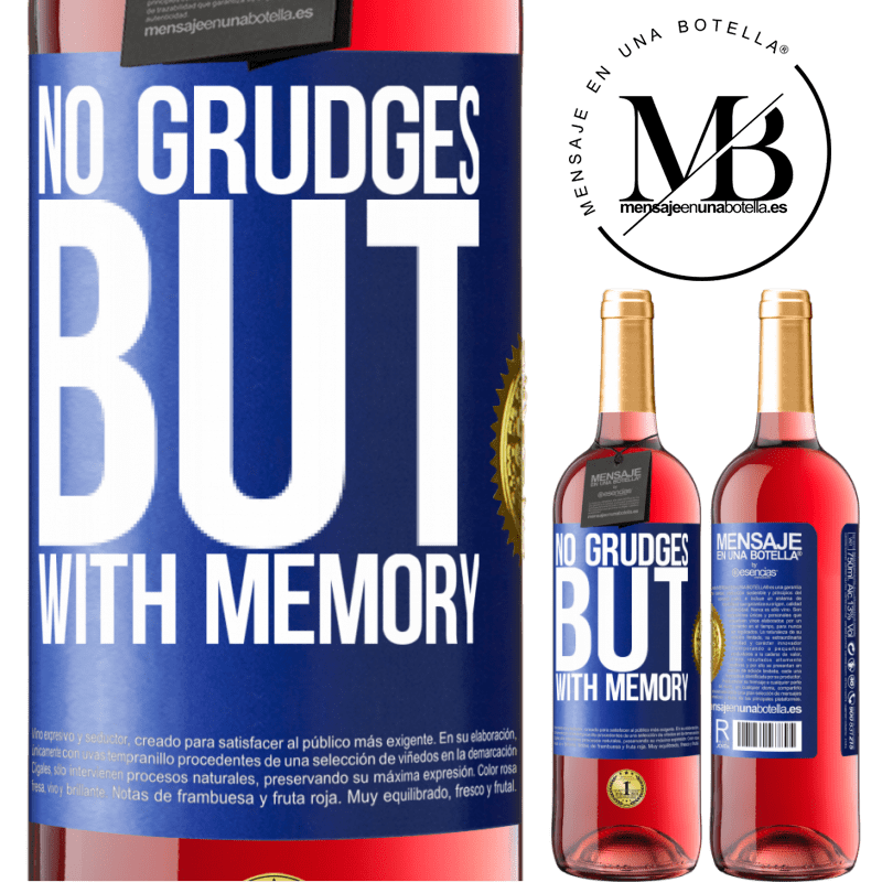 29,95 € Free Shipping | Rosé Wine ROSÉ Edition No grudges, but with memory Blue Label. Customizable label Young wine Harvest 2022 Tempranillo