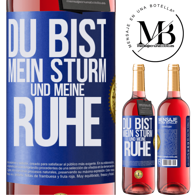 29,95 € Kostenloser Versand | Roséwein ROSÉ Ausgabe Du bist mein Sturm und meine Ruhe Blaue Markierung. Anpassbares Etikett Junger Wein Ernte 2023 Tempranillo