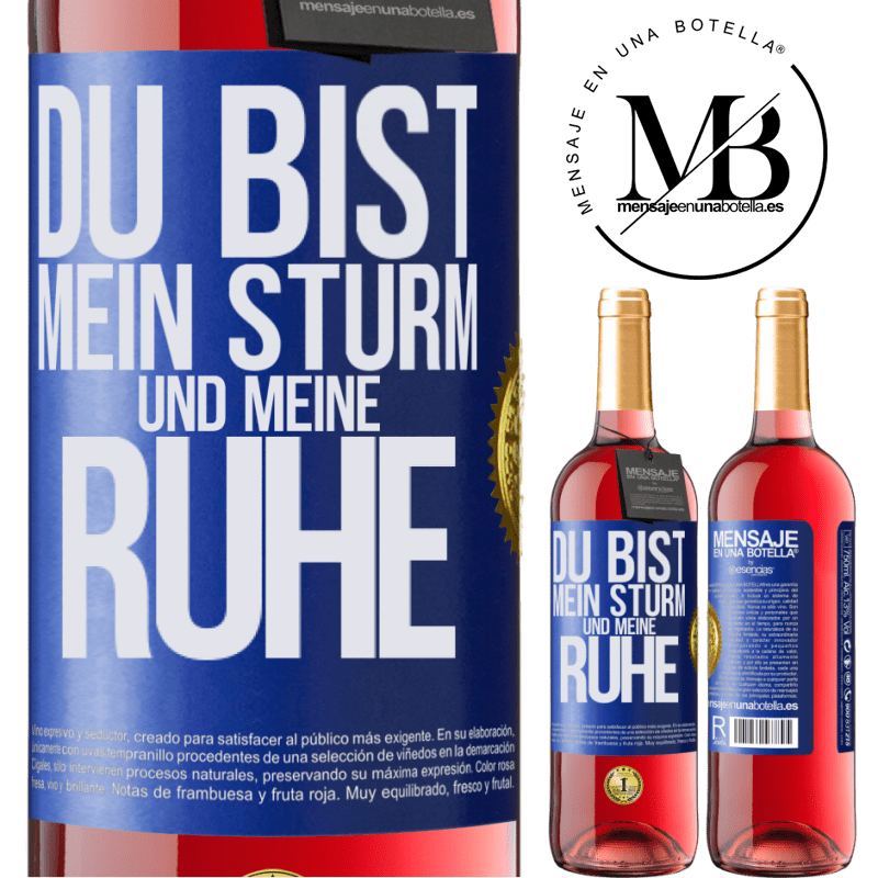 29,95 € Kostenloser Versand | Roséwein ROSÉ Ausgabe Du bist mein Sturm und meine Ruhe Blaue Markierung. Anpassbares Etikett Junger Wein Ernte 2025 Tempranillo