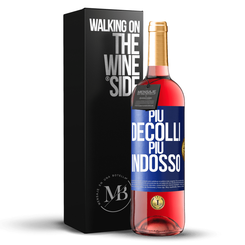 29,95 € Spedizione Gratuita | Vino rosato Edizione ROSÉ Più decolli, più indosso Etichetta Blu. Etichetta personalizzabile Vino giovane Raccogliere 2024 Tempranillo