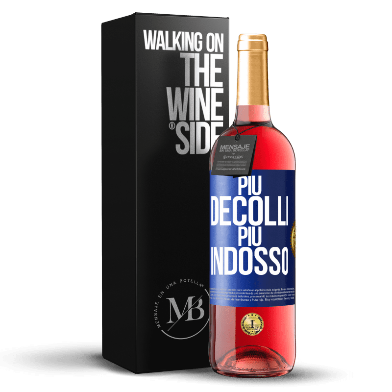 29,95 € Spedizione Gratuita | Vino rosato Edizione ROSÉ Più decolli, più indosso Etichetta Blu. Etichetta personalizzabile Vino giovane Raccogliere 2025 Tempranillo