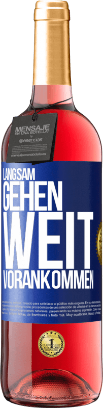 29,95 € | Roséwein ROSÉ Ausgabe Langsam gehen. Weit vorankommen Blaue Markierung. Anpassbares Etikett Junger Wein Ernte 2023 Tempranillo