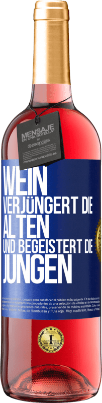 29,95 € | Roséwein ROSÉ Ausgabe Wein verjüngert die Alten und begeistert die Jungen Blaue Markierung. Anpassbares Etikett Junger Wein Ernte 2023 Tempranillo