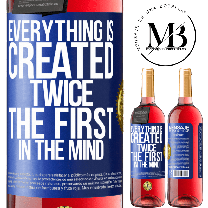 29,95 € Free Shipping | Rosé Wine ROSÉ Edition Everything is created twice. The first in the mind Blue Label. Customizable label Young wine Harvest 2022 Tempranillo