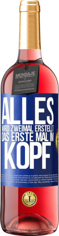 29,95 € | Roséwein ROSÉ Ausgabe Alles wird zweimal erstellt. Das erste Mal im Kopf Blaue Markierung. Anpassbares Etikett Junger Wein Ernte 2024 Tempranillo