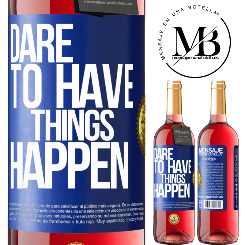 29,95 € Free Shipping | Rosé Wine ROSÉ Edition Dare to have things happen Blue Label. Customizable label Young wine Harvest 2021 Tempranillo