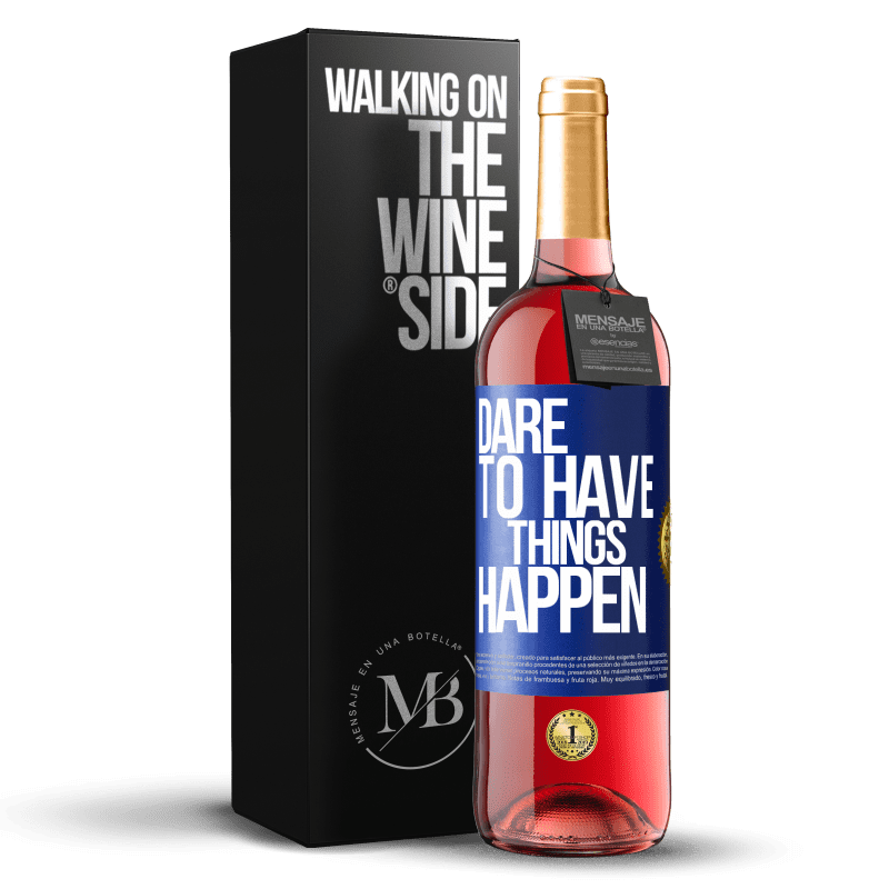 29,95 € Free Shipping | Rosé Wine ROSÉ Edition Dare to have things happen Blue Label. Customizable label Young wine Harvest 2023 Tempranillo