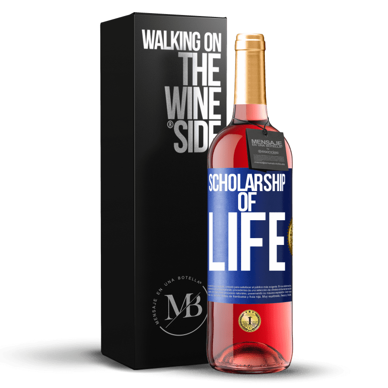 29,95 € Бесплатная доставка | Розовое вино Издание ROSÉ Стипендия жизни Синяя метка. Настраиваемая этикетка Молодое вино Урожай 2024 Tempranillo