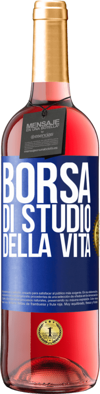 29,95 € | Vino rosato Edizione ROSÉ Borsa di studio della vita Etichetta Blu. Etichetta personalizzabile Vino giovane Raccogliere 2023 Tempranillo