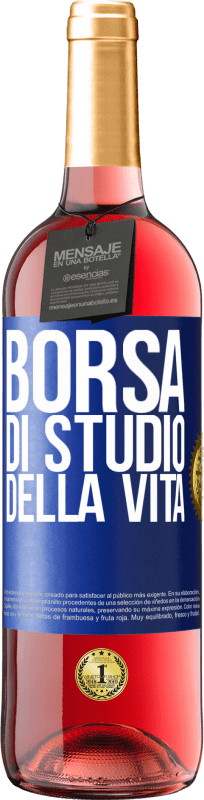 29,95 € | Vino rosato Edizione ROSÉ Borsa di studio della vita Etichetta Blu. Etichetta personalizzabile Vino giovane Raccogliere 2024 Tempranillo