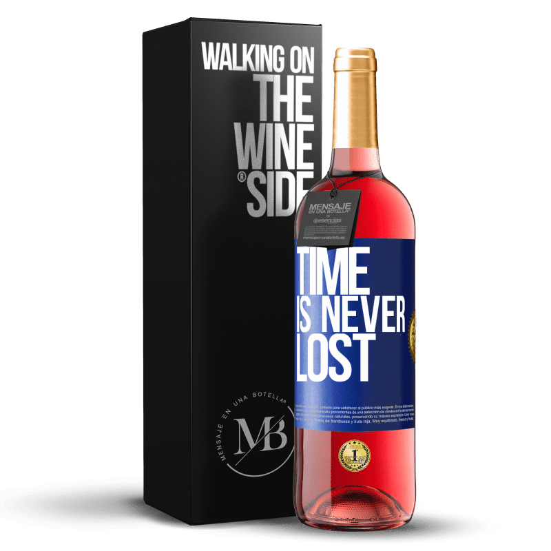 29,95 € Free Shipping | Rosé Wine ROSÉ Edition Time is never lost Blue Label. Customizable label Young wine Harvest 2022 Tempranillo