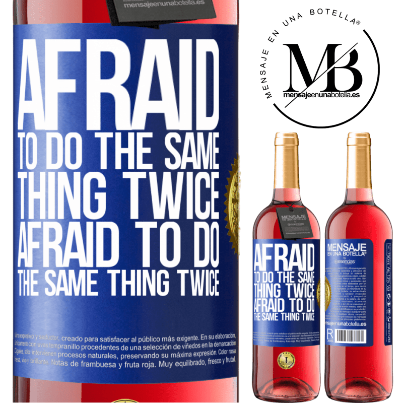 29,95 € Free Shipping | Rosé Wine ROSÉ Edition Afraid to do the same thing twice. Afraid to do the same thing twice Blue Label. Customizable label Young wine Harvest 2021 Tempranillo