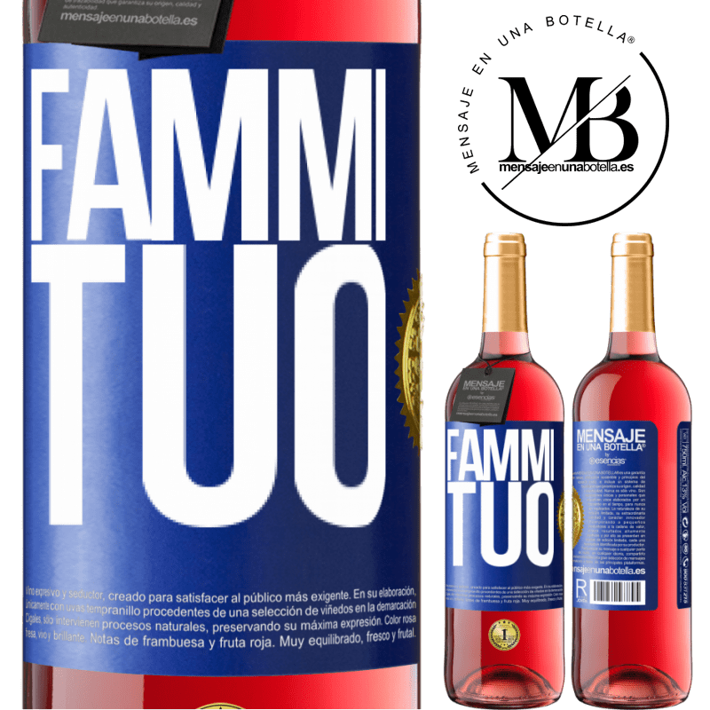 29,95 € Spedizione Gratuita | Vino rosato Edizione ROSÉ Fammi tuo Etichetta Blu. Etichetta personalizzabile Vino giovane Raccogliere 2024 Tempranillo