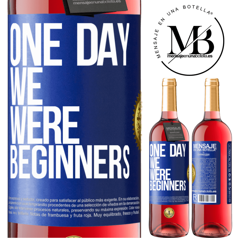 29,95 € Free Shipping | Rosé Wine ROSÉ Edition One day we were beginners Blue Label. Customizable label Young wine Harvest 2022 Tempranillo