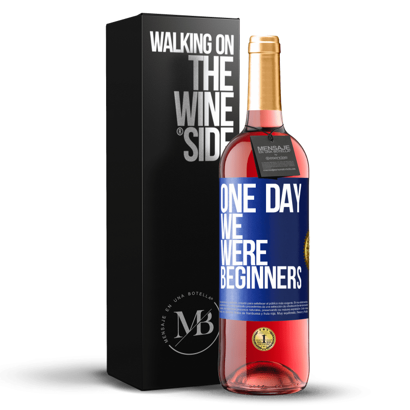 29,95 € Free Shipping | Rosé Wine ROSÉ Edition One day we were beginners Blue Label. Customizable label Young wine Harvest 2023 Tempranillo