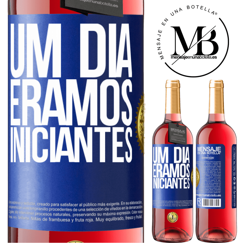 29,95 € Envio grátis | Vinho rosé Edição ROSÉ Um dia éramos iniciantes Etiqueta Azul. Etiqueta personalizável Vinho jovem Colheita 2024 Tempranillo