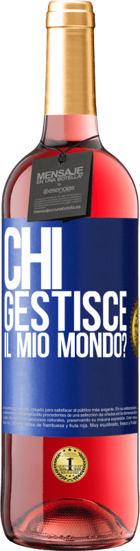 29,95 € | Vino rosato Edizione ROSÉ chi gestisce il mio mondo? Etichetta Blu. Etichetta personalizzabile Vino giovane Raccogliere 2024 Tempranillo