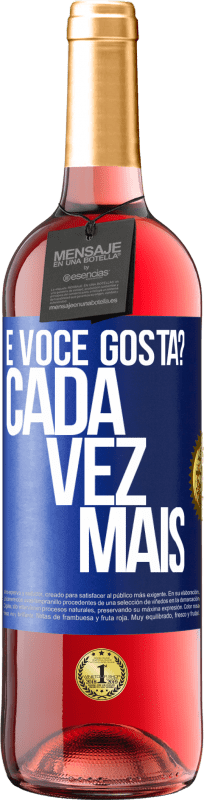 Envio grátis | Vinho rosé Edição ROSÉ e você gosta? Cada vez mais Etiqueta Azul. Etiqueta personalizável Vinho jovem Colheita 2025 Tempranillo
