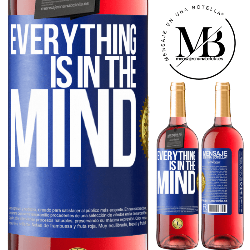 29,95 € Free Shipping | Rosé Wine ROSÉ Edition Everything is in the mind Blue Label. Customizable label Young wine Harvest 2022 Tempranillo