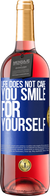 29,95 € | Rosé Wine ROSÉ Edition Life does not care, you smile for yourself Blue Label. Customizable label Young wine Harvest 2024 Tempranillo