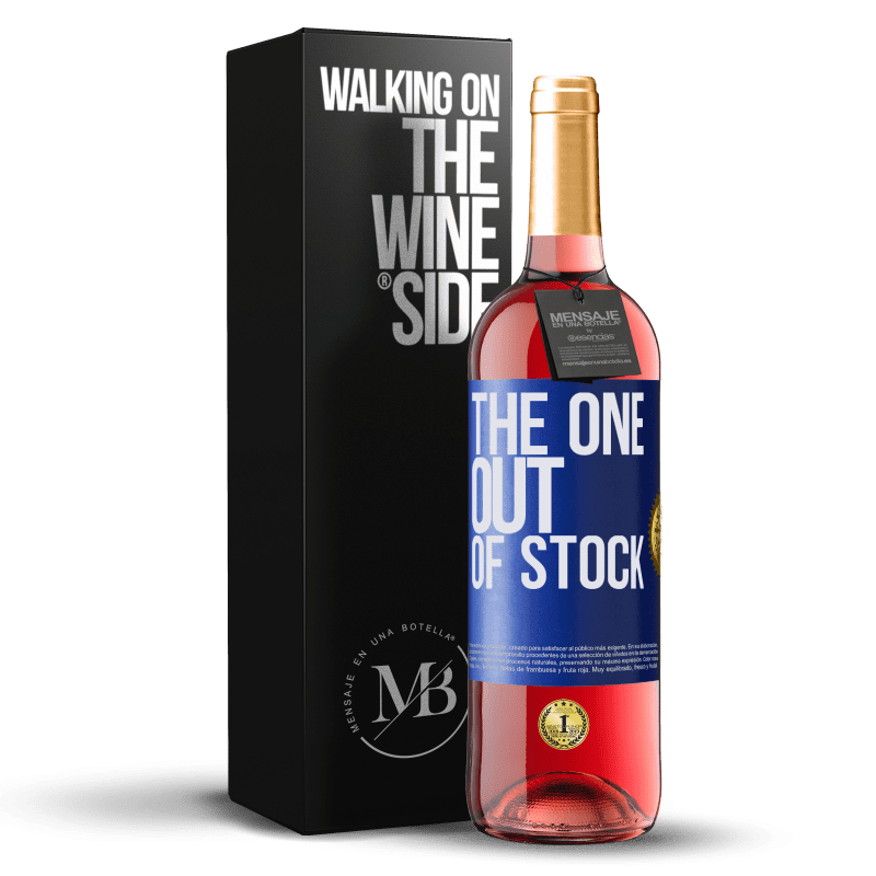29,95 € Kostenloser Versand | Roséwein ROSÉ Ausgabe The one out of stock Blaue Markierung. Anpassbares Etikett Junger Wein Ernte 2023 Tempranillo