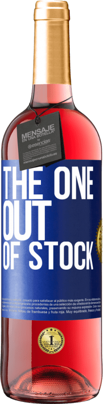 29,95 € | Vino rosato Edizione ROSÉ The one out of stock Etichetta Blu. Etichetta personalizzabile Vino giovane Raccogliere 2023 Tempranillo