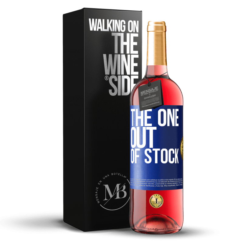 29,95 € Spedizione Gratuita | Vino rosato Edizione ROSÉ The one out of stock Etichetta Blu. Etichetta personalizzabile Vino giovane Raccogliere 2025 Tempranillo