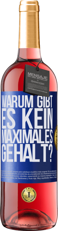 Kostenloser Versand | Roséwein ROSÉ Ausgabe warum gibt es kein maximales Gehalt? Blaue Markierung. Anpassbares Etikett Junger Wein Ernte 2025 Tempranillo