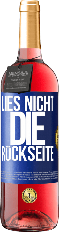 29,95 € | Roséwein ROSÉ Ausgabe Lies nicht die Rückseite Blaue Markierung. Anpassbares Etikett Junger Wein Ernte 2023 Tempranillo