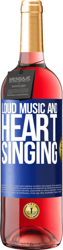29,95 € Free Shipping | Rosé Wine ROSÉ Edition The loud music and the heart singing Blue Label. Customizable label Young wine Harvest 2022 Tempranillo
