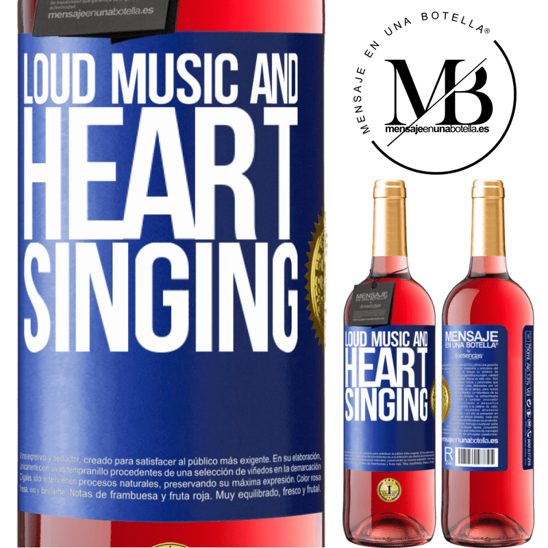 29,95 € Free Shipping | Rosé Wine ROSÉ Edition The loud music and the heart singing Blue Label. Customizable label Young wine Harvest 2022 Tempranillo