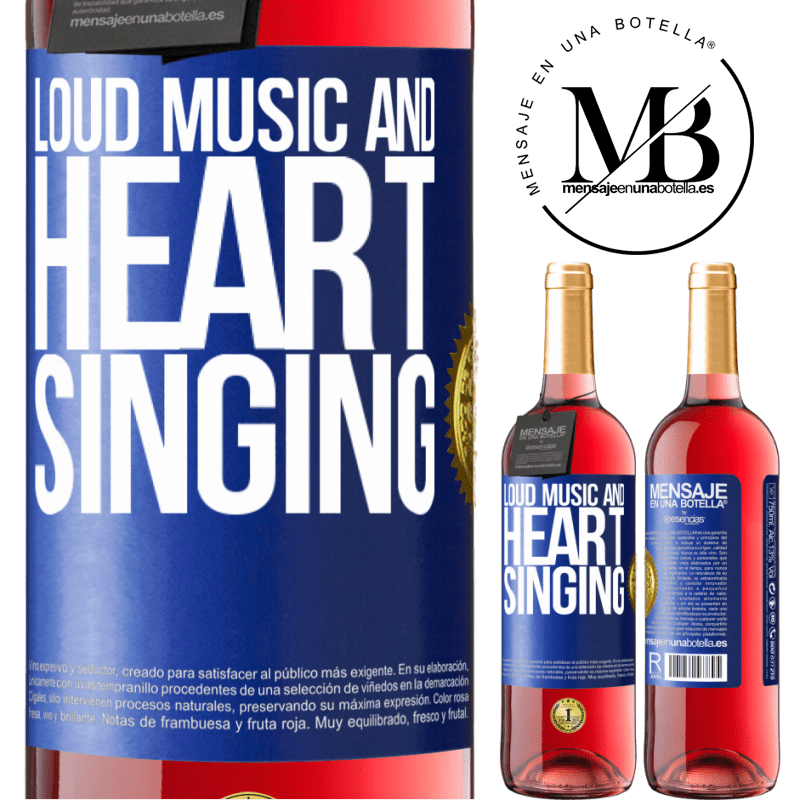 29,95 € Free Shipping | Rosé Wine ROSÉ Edition The loud music and the heart singing Blue Label. Customizable label Young wine Harvest 2023 Tempranillo