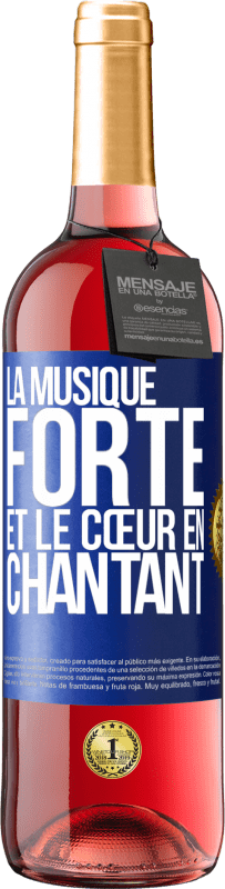29,95 € Envoi gratuit | Vin rosé Édition ROSÉ La musique forte et le cœur en chantant Étiquette Bleue. Étiquette personnalisable Vin jeune Récolte 2025 Tempranillo