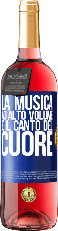 29,95 € | Vino rosato Edizione ROSÉ La musica ad alto volume e il canto del cuore Etichetta Blu. Etichetta personalizzabile Vino giovane Raccogliere 2024 Tempranillo