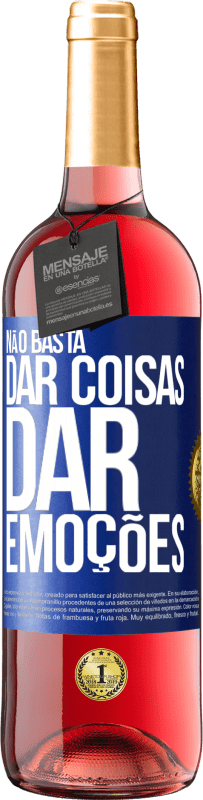 29,95 € | Vinho rosé Edição ROSÉ Não basta dar coisas, dar emoções Etiqueta Azul. Etiqueta personalizável Vinho jovem Colheita 2024 Tempranillo