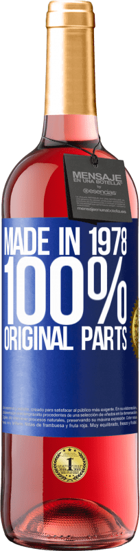 29,95 € | Rosé Wine ROSÉ Edition Made in 1978. 100% original parts Blue Label. Customizable label Young wine Harvest 2023 Tempranillo