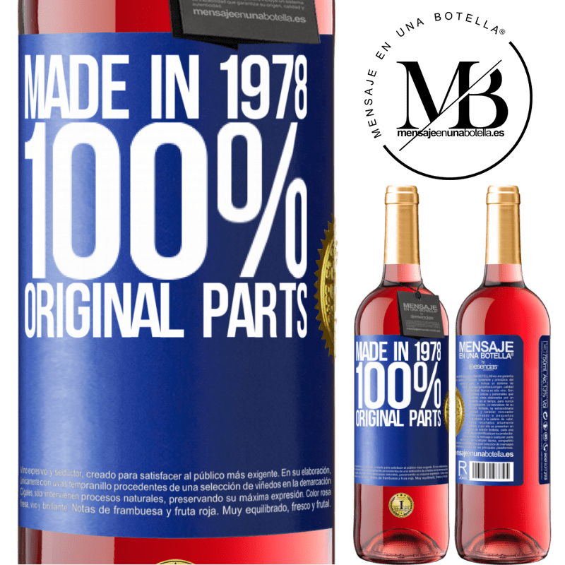 29,95 € Free Shipping | Rosé Wine ROSÉ Edition Made in 1978. 100% original parts Blue Label. Customizable label Young wine Harvest 2022 Tempranillo