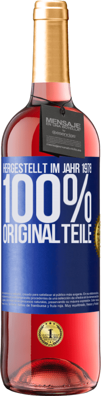 29,95 € | Roséwein ROSÉ Ausgabe Hergestellt im Jahr 1978. 100% Originalteile Blaue Markierung. Anpassbares Etikett Junger Wein Ernte 2025 Tempranillo