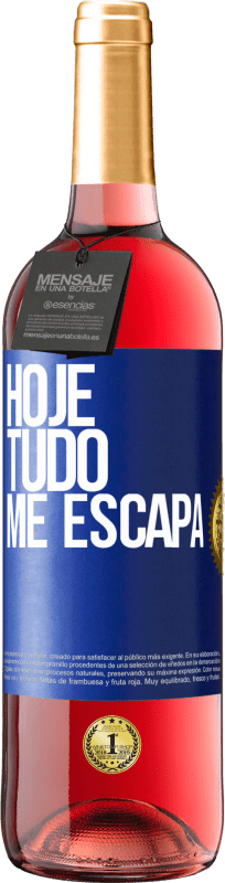 29,95 € | Vinho rosé Edição ROSÉ Hoje tudo me escapa Etiqueta Azul. Etiqueta personalizável Vinho jovem Colheita 2023 Tempranillo