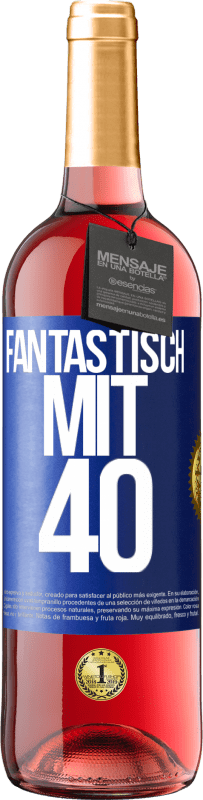 29,95 € | Roséwein ROSÉ Ausgabe Fantastisch mit 40 Blaue Markierung. Anpassbares Etikett Junger Wein Ernte 2023 Tempranillo