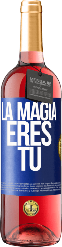 29,95 € | Vino Rosado Edición ROSÉ La magia eres tú Etiqueta Azul. Etiqueta personalizable Vino joven Cosecha 2023 Tempranillo