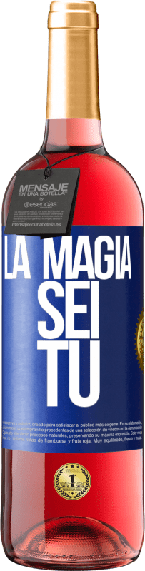 29,95 € | Vino rosato Edizione ROSÉ La magia sei tu Etichetta Blu. Etichetta personalizzabile Vino giovane Raccogliere 2024 Tempranillo