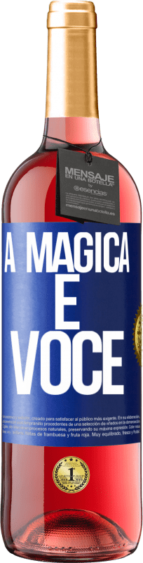 29,95 € | Vinho rosé Edição ROSÉ A mágica é você Etiqueta Azul. Etiqueta personalizável Vinho jovem Colheita 2023 Tempranillo