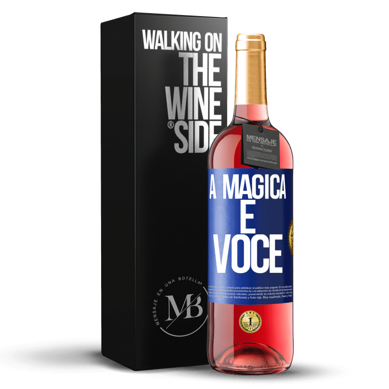 29,95 € Envio grátis | Vinho rosé Edição ROSÉ A mágica é você Etiqueta Azul. Etiqueta personalizável Vinho jovem Colheita 2023 Tempranillo