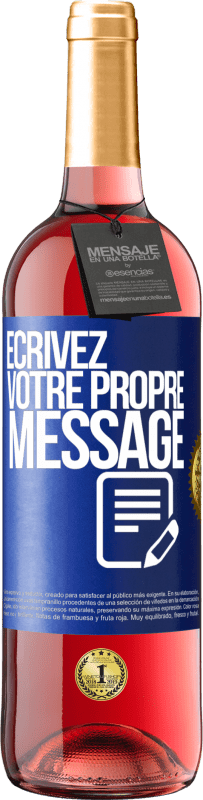 29,95 € | Vin rosé Édition ROSÉ Écrivez votre propre message Étiquette Bleue. Étiquette personnalisable Vin jeune Récolte 2023 Tempranillo