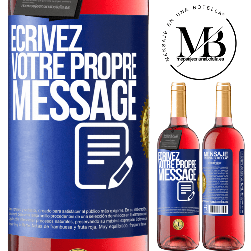 29,95 € Envoi gratuit | Vin rosé Édition ROSÉ Écrivez votre propre message Étiquette Bleue. Étiquette personnalisable Vin jeune Récolte 2024 Tempranillo