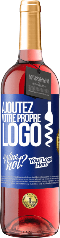 29,95 € | Vin rosé Édition ROSÉ Ajoutez votre propre logo Étiquette Bleue. Étiquette personnalisable Vin jeune Récolte 2023 Tempranillo