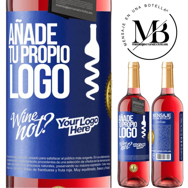 29,95 € Envío gratis | Vino Rosado Edición ROSÉ Añade tu propio logo Etiqueta Azul. Etiqueta personalizable Vino joven Cosecha 2024 Tempranillo